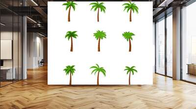 palm trees set Wall mural