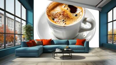 Cup of Espresso Isolated on Transparent or White Background, PNG Wall mural