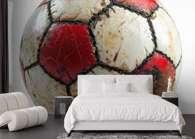 Football Isolated on Transparent or White Background, PNG Wall mural