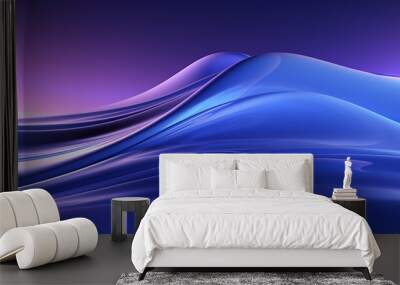 High-Tech Panoramic Background with Ethereal Cobalt Water Wall mural