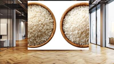 White Rice Set Isolated on Transparent or White Background, PNG Wall mural