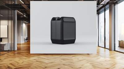 Black canister jerrycan for motor oil and other on white background Wall mural