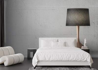 Stylish table lamp mockup with black shade and gold stand Wall mural