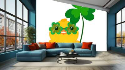 Cute chick enjoying St- Patrick's Day Wall mural