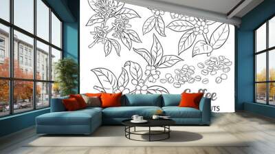 coffee vector set Wall mural