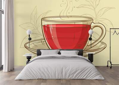 cup of tea Wall mural