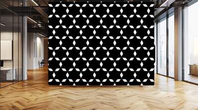 Seamless abstract star black and white texture Wall mural