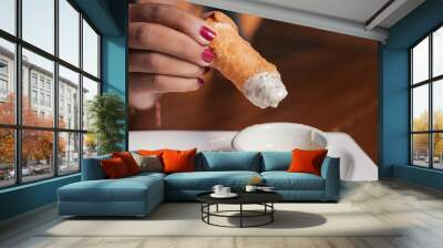 snack with sauce Wall mural