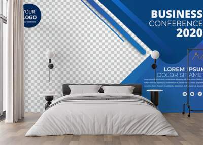 Banner design with blue geometric background.vector illustration	
 Wall mural