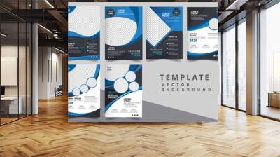 Brochure design, cover modern layout, annual report, poster, flyer in A4 with colorful triangles Wall mural