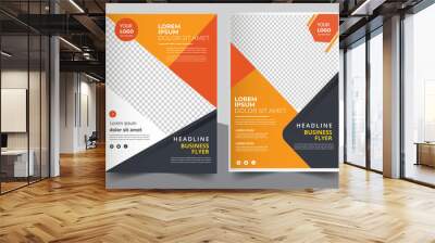 Brochure design, cover modern layout, annual report, poster, flyer in A4 with colorful triangles Wall mural