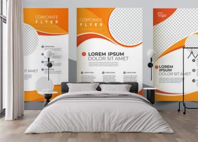 Brochure design, cover modern layout, annual report, poster, flyer in A4	 Wall mural