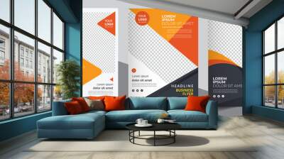 brochure design, cover modern layout, annual report, poster, flyer in a4 Wall mural