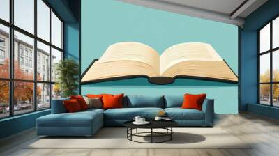 Background Illustration Of An Open Bible With Retro Religious Theme Wall mural