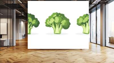 Broccoli Isolated On White Background With Clipping Path Wall mural