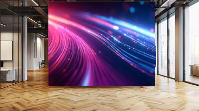 A colorful, abstract image with a purple Wall mural