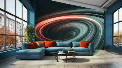 A spiral with red and blue colors Wall mural