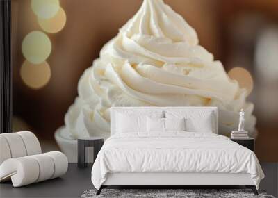 A white frosted dessert in a bowl Wall mural