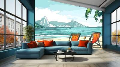 Romantic Hideaway in Brazil Couple s Dream Tropical Getaway with Breathtaking Views and Tranquil Surroundings Wall mural