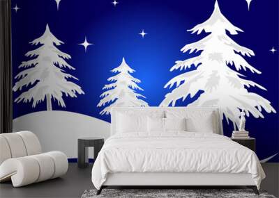 christmas trees Wall mural