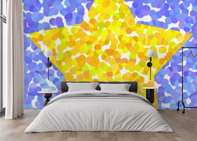 yellow star Wall mural