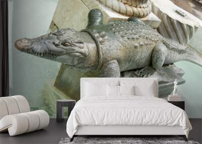 crocodile statue in Nimes Wall mural