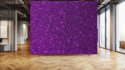 Dark purple color shiny glitter texture background with vibrant color Wall mural