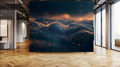 A_dark_abstract_landscape_with_luminous Wall mural