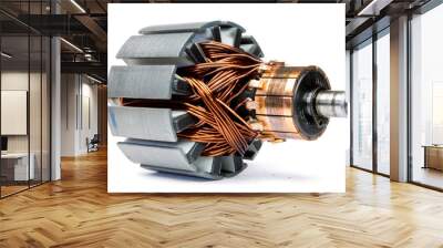 electric motor on a white background Wall mural