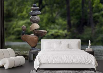 Stacking balance Wall mural