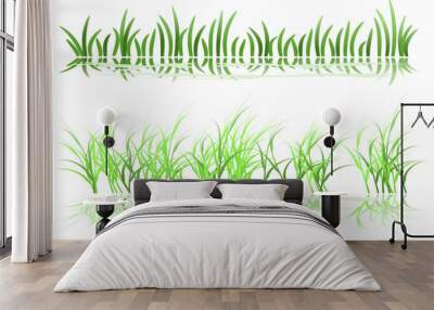 grass on lake. lake grass Wall mural