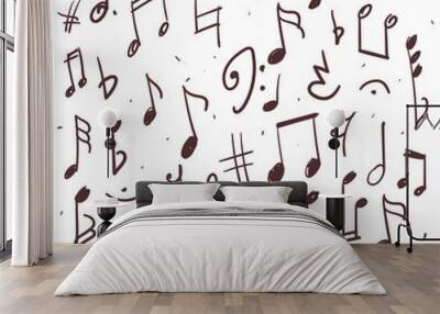 Set of music notes Wall mural