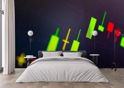 Forex market background, trading on the currency market Forex. Currency exchange rate for world currency: US Dollar, Euro, Frank, Yen. Financial, money, global finance, stock market background.	
 Wall mural