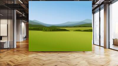 rural landscape with mountains Wall mural