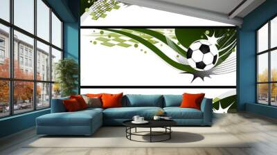 three football banners Wall mural