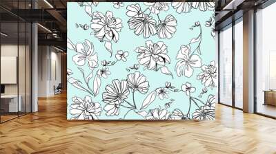 seamless floral background Wall mural