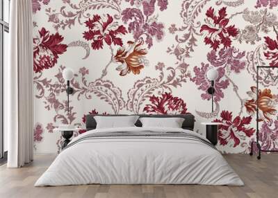 seamless floral pattern Wall mural