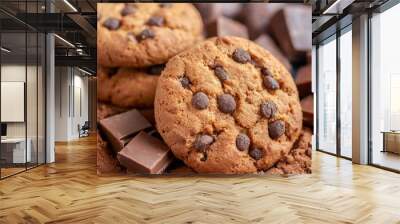 Chocolate cookies Wall mural