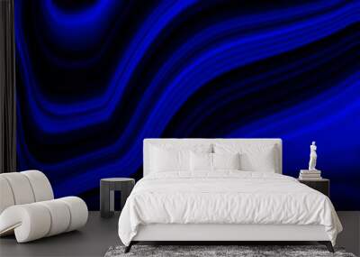 Dark blue liquid marble vector background Wall mural