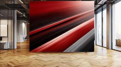 Speed motion blur red background Wall mural