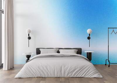 White blue, abstract background shine bright light and glow template empty space, grainy noise design Wall mural