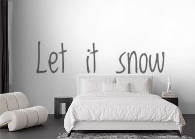 Winter word quote illustration Wall mural