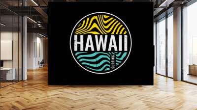 Hawaii illustration typography. perfect for t shirt design Wall mural