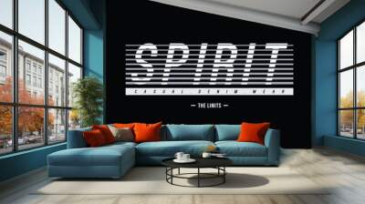 Spirit typography illustration, perfect for the design of t-shirts, shirts, hoodies, etc. Wall mural