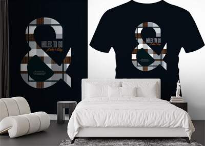 And miles to go before I sleep T shirt print design Wall mural