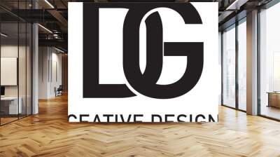 letter GD, DG logo vector design Wall mural