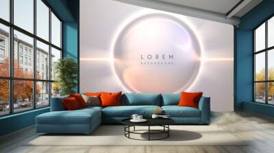 Abstract circle light effect background Wall mural