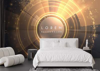 Abstract gold light luxury background Wall mural