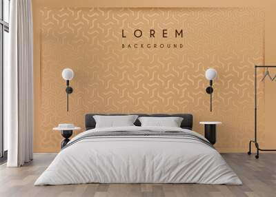 Abstract gold shapes pattern background Wall mural