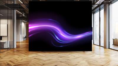 Abstract neon color wave lights background Wall mural